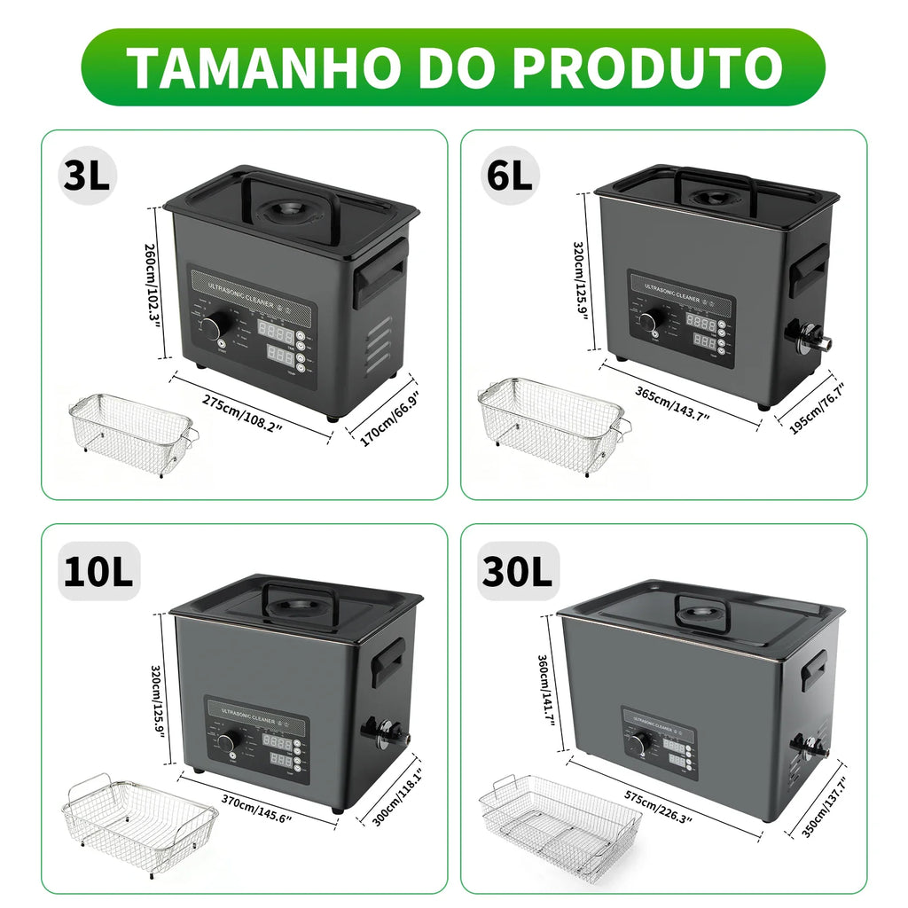 3L 6L 10L 30L Ultraschallreiniger Ultraschallknopf Beheizte Ultraschallwaschmaschine Ultraschallreinigungsbad für Zuhause und Gewerbe