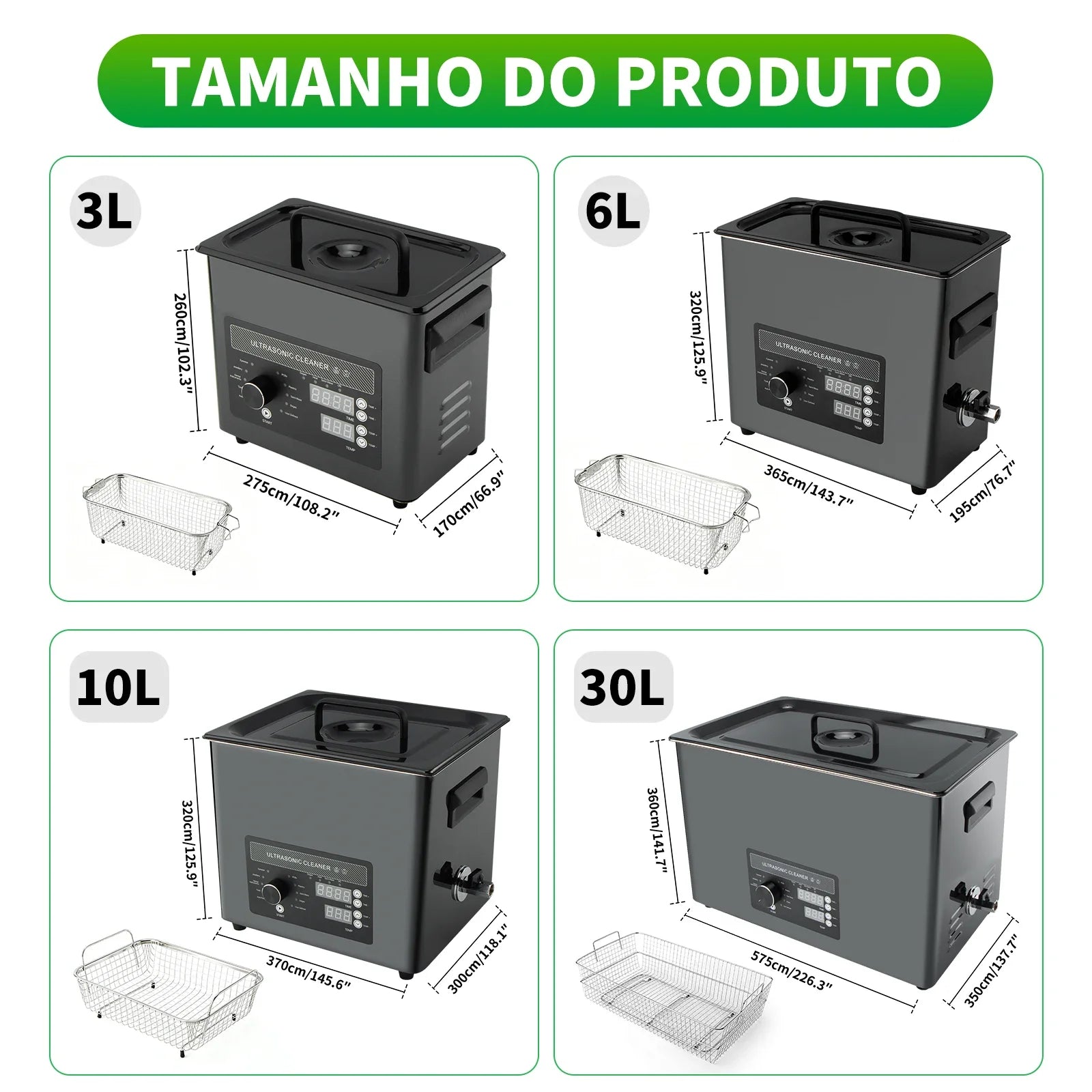 3L 6L 10L 30L Ultraschallreiniger Ultraschallknopf Beheizte Ultraschallwaschmaschine Ultraschallreinigungsbad für Zuhause und Gewerbe