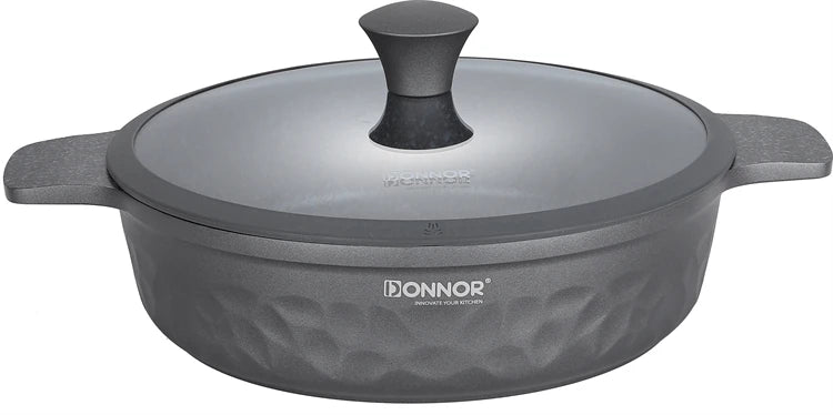 DONNOR 16-teiliges Topfset mit Deckel Induktionskochgeschirr Mehrzweck-Eintopf-Kochtopf Suppentopf JT450