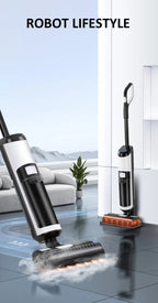 Kabelloser Handstaubsauger, Nass- und Trockenreinigungsroboter RL9Max, 14000pa, selbsterhitzende Bürste, superstarke Saugkraft, 4000 mAh Akku