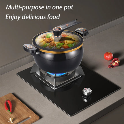 1 piece micro pressure pot, best enamel used, new stew pot that cooks food faster, safe pressure soup pot