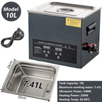 2L/3L/6L/10L/15L/30L Ultraschallreiniger, digitale Heizung, 40kHz Edelstahl Ultraschallreinigungsmaschine, Haushaltsgerät