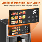 Patbrela Friggitrice ad Aria 8L 1700W con Touch Screen LED e 11 Funzioni Preimpostate