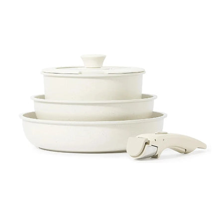 Donnor Set di pentole da cucina pressofuse antiaderenti da 5 pezzi con manico staccabile, vendita calda per la casa