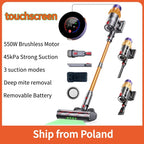 IDEACH V18 Kabelloser Handstaubsauger 550 W 45 kPa mit Touchscreen, abnehmbarem Akku, leicht für Böden, Autos und Tierhaare