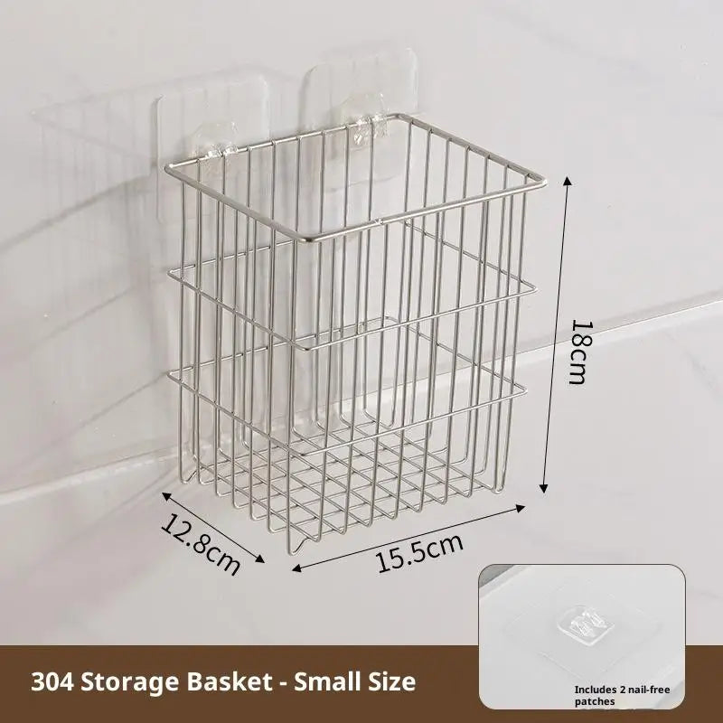 1Pc Cipolla Zenzero Aglio Scaffale Da Cucina Appeso A Parete Condimenti Spezie Verdura Frutta Rack di Stoccaggio Cestino di Scarico A Parete Punch-Free