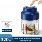 Elektrischer Knoblauchhacker 320ML, Küchenmaschine, Mini-USB-Zerkleinerer, kleiner tragbarer Zerkleinerer