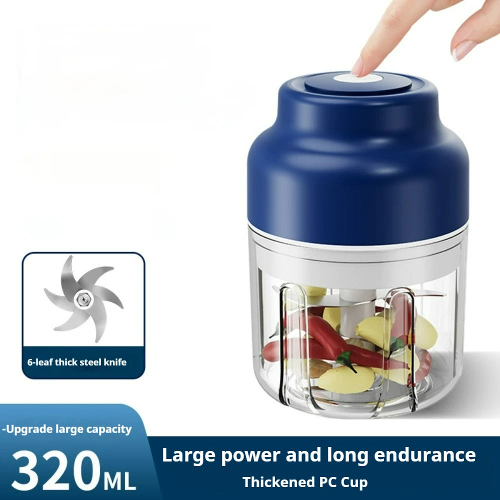 Elektrischer Knoblauchhacker 320ML, Küchenmaschine, Mini-USB-Zerkleinerer, kleiner tragbarer Zerkleinerer