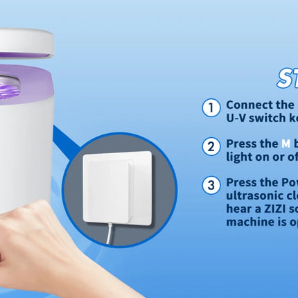 KUNPHY Detergente per fermi a ultrasuoni dentali con luce UV, timer digitale, per dentiere, paradenti, allineatori, protezione notturna, 300 ml