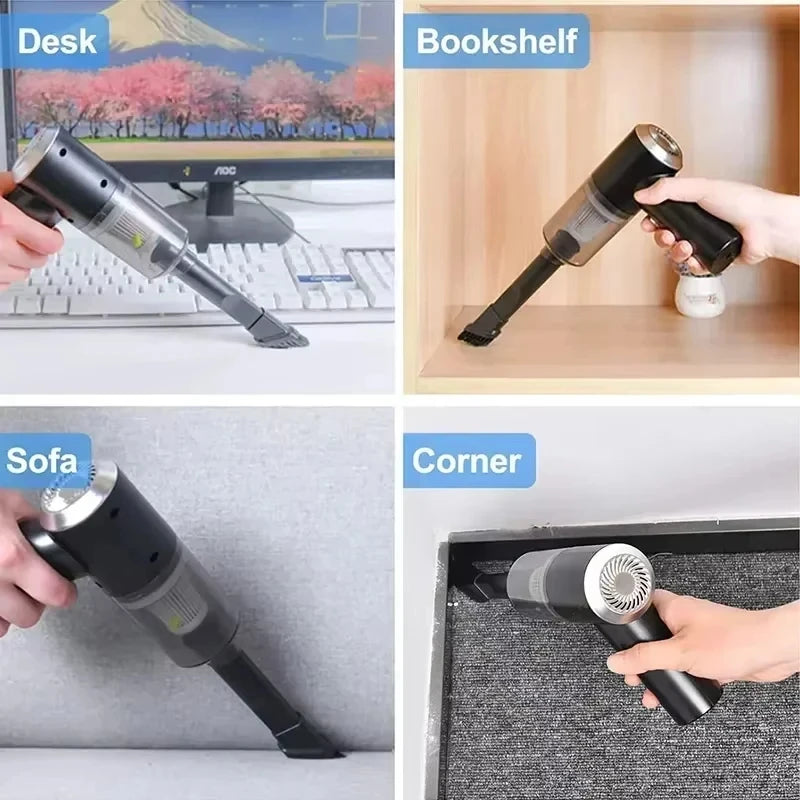 Auto-Staubsauger 2900000 PA, USB wiederaufladbar, Leistungsstarker 4-in-1 Reiniger, Kabelloser Handstaubsauger mit Blas- und Saugfunktion 2026