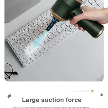 High Power Car Vacuum Cleaner, Strong Suction and Blower 2-in-1, Portable for Auto/Home Cleaning, Dust Removal from Seat/Mat/Trunk