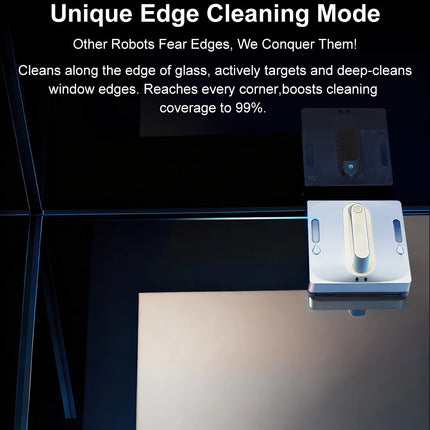ABIR WD9 Window Cleaning Robot, 4-Way Water Spray, Floating Scraper Technology, Laser Sensor, 9000PA Vacuum Suction, Intelligent Memory