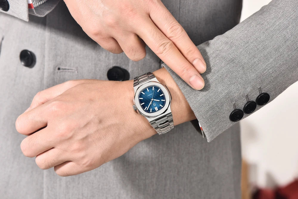 PAGANI DESIGN 2026 Neue Luxus-Automatikuhr für Herren, mechanische Armbanduhr aus Edelstahl mit Saphirglas, 40MM Tonneau-Zifferblatt