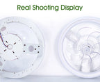 MARPOU Ventilatore da soffitto Luci 90W Ventilatore oscillante a 7 pale Ventilatore da soffitto moderno con luce a LED Lampada da ventilatore a LED per ristorante con telecomando
