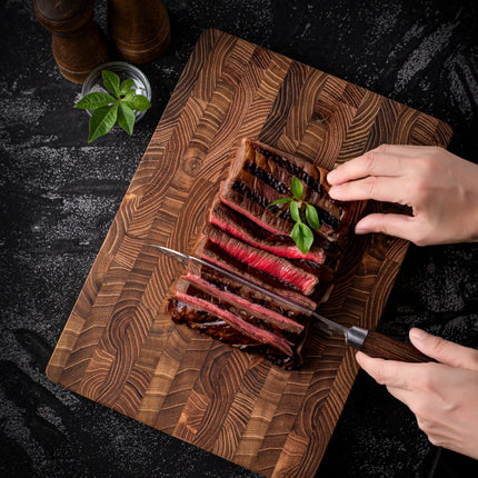 Large, high-quality teak cutting board: 86.5 * 11.8 inches/13.3 * 9.5 inches, 1 inch thick, suitable for Christmas, Halloween