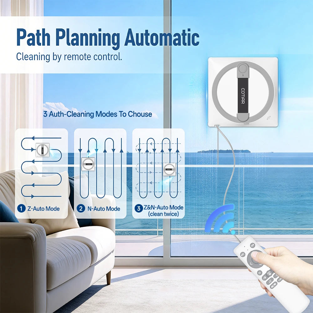 COTIAR Winbot W10 3100Pa Fensterputzroboter mit 5 Reinigungsmodi, intelligenter App- und Fernbedienung