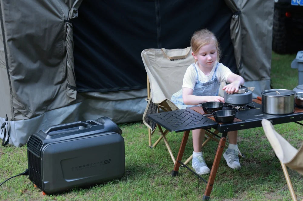 Cybertake S2 Pro Portable Klimaanlage, 5100 BTU Kühlen und 6100 BTU Heizen, Energieklasse A 2.9 EER, leises AC-Gerät mit 4 Modi, wasserdicht IPX4 für Camping, Wohnmobile, Zelte
