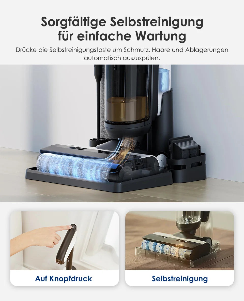 Tineco Floor One S5 Combo Smarter Nass-/Trockensauger mit iLoop-Technologie, 5-in-1 Nasssauger für Tierhaare, Hartböden, LED-Display, Wi-Fi