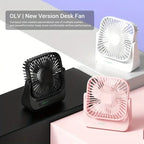 Mini ventilatore portatile USB da tavolo, flusso d'aria potente e funzionamento silenzioso, 4 velocità, vento a 180° ° Ventilatori da terra girevoli per la casa