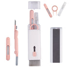 7 in 1 kit spazzola per pulizia tastiera computer penna per pulizia auricolari per auricolare strumenti per la pulizia della tastiera kit estrattore per copritasti detergente