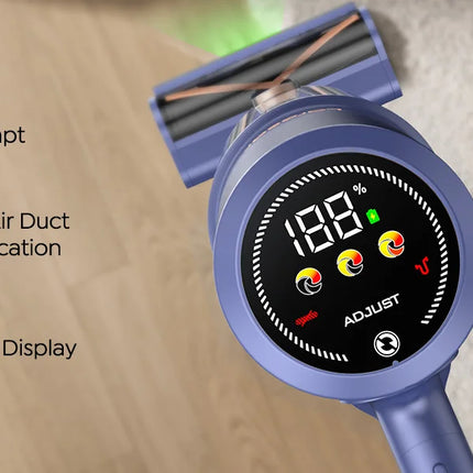 Laresar V11 650W 75000PA - Aspirapolvere senza fili ultra resistente, 90 minuti di autonomia, batteria rimovibile e display intelligente