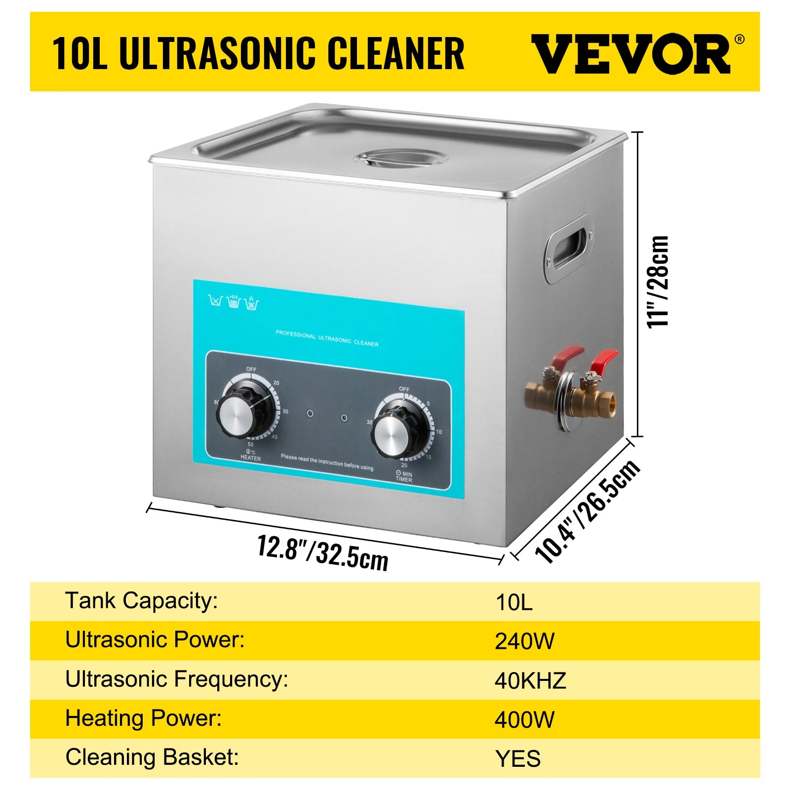 SucceBuy 3L 6L 10L 15L 22L 30L Elektrischer Ultraschallreiniger Tragbare Waschmaschine Ultraschall-Geschirrspüler für Zuhause und Büro