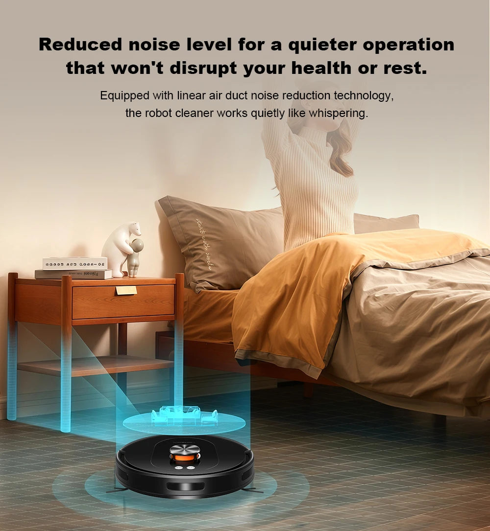 Liectroux T9 Saug- und Wischroboter mit LDS-Navigation, 6500Pa starker Saugkraft, Selbstentleerungsstation, Mehrfachkarten, Teppich-Boost, Anti-Verwicklungsbürsten, 2,4/5GHz WLAN