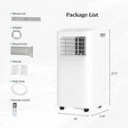 Unità AC con Ventilatore e Deumidificatore per 350 mq Condizionatore d'aria portatile Wi-Fi da 10000 BTU