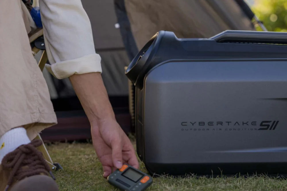 Cybertake S2 Pro Portable Klimaanlage, 5100 BTU Kühlen und 6100 BTU Heizen, Energieklasse A 2.9 EER, leises AC-Gerät mit 4 Modi, wasserdicht IPX4 für Camping, Wohnmobile, Zelte