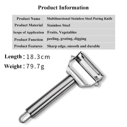 Multifunctional Stainless Steel Kitchen Peeler Fruit Vegetable Potato Carrot Cucumber Julienne Grater Durable Vegetable Slicer