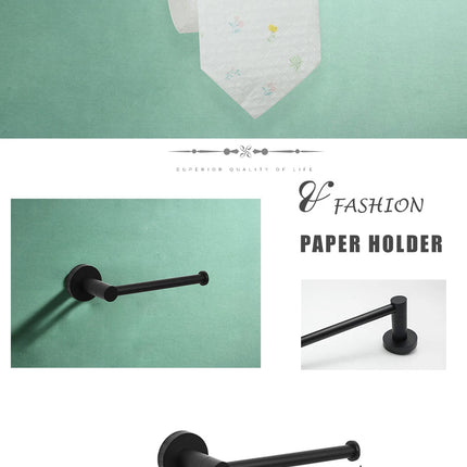 Matt Black Stainless Steel Towel Rack Towel Bar Soap Dish Toilet Paper Holder Towel Hooks Bathroom Accessories