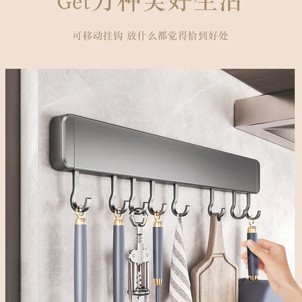 Scaffale da cucina senza foratura Mensole a parete Accessori da cucina con organizer porta cucchiaio e gancio mobile
