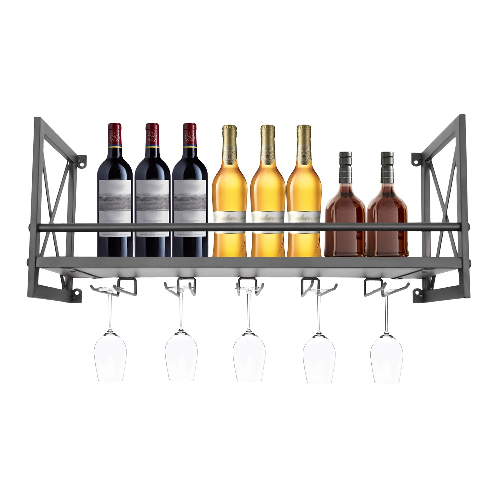 Scaffale portaoggetti a parete in metallo, portabottiglie da Bar, supporto per cucina ristorante bagno