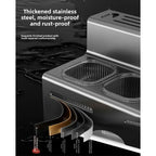 Porta Utensili da Cucina Multifunzionale con Porta Bacchette Integrato, Organizzatore da Parete Senza Foratura per Coltelli e Utensili