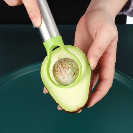 2-in-1 Avocado Slicer Stainless Steel Avocado Cutter Peeler Knife Kiwi Salad Slicer Peeler Kitchen Gadgets Fruit and Vegetable Tools