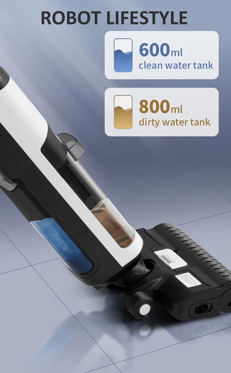 Kabelloser Handstaubsauger, Nass- und Trockenreinigungsroboter RL9Max, 14000pa, selbsterhitzende Bürste, superstarke Saugkraft, 4000 mAh Akku