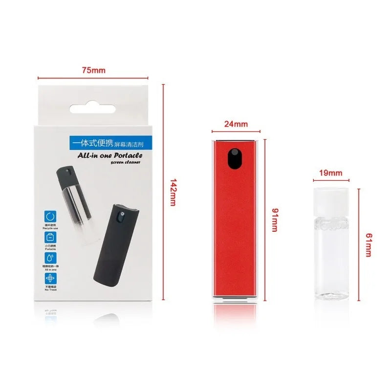 2-in-1 Computer Telefon Display Reinigungsset mit Mikrofasertuch Spray Bildschirmreiniger Staubsauger Werkzeuge Zubehör DNQJYP03