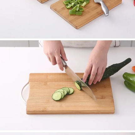 Natural bamboo kitchen cutting board large rectangular thickened solid wood cutting board available on both sides