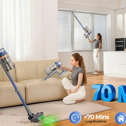 Cotiar 650W 60kPa Vacuum Cleaner Portable Handheld Appliance Cordless 70 Minutes Runtime Multifunctional S25