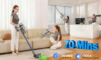 Cotiar 650W 60kPa Kabelloser Staubsauger Stielstaubsauger Handstaubsauger 70 Minuten Laufzeit Multifunktional S25