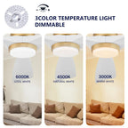 Ventilatore da soffitto da 52 pollici con luce, telecomando, funzione dimmer, pale in legno massello, funzione di accumulo di energia in caso di interruzione di corrente, motore DC silenzioso, moderno ventilatore da soffitto