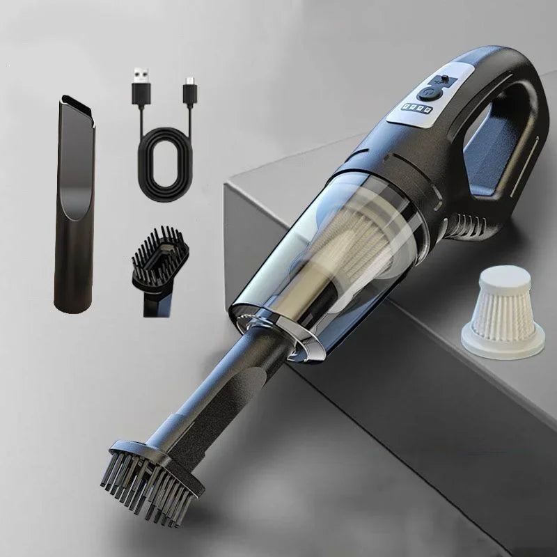120W Auto-Handstaubsauger USB wiederaufladbarer kabelloser tragbarer Staubsauger Starke Saugkraft für Auto/Zuhause/Büro/Tierhaare