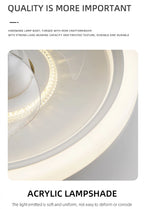 360 °   Ventilatore da Soffitto Rotante con Luce 220V, Dimmerabile Intelligente, 6 Velocità, Ventilatore Elettrico Decorativo per Casa, Camera da Letto, Balcone