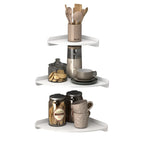 Accessori da Cucina: Porta Spezie Triangolare Multistrato da Parete Senza Foratura, Contenitore Multifunzionale Salvaspazio