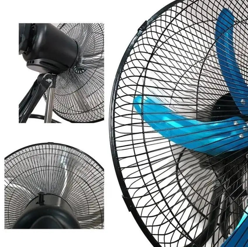 Ventilatore da terra con base, regolabile in altezza, funzione di oscillazione, silenzioso, tre velocità, raffreddamento rapido, potente, ideale per rinfrescare la casa in estate