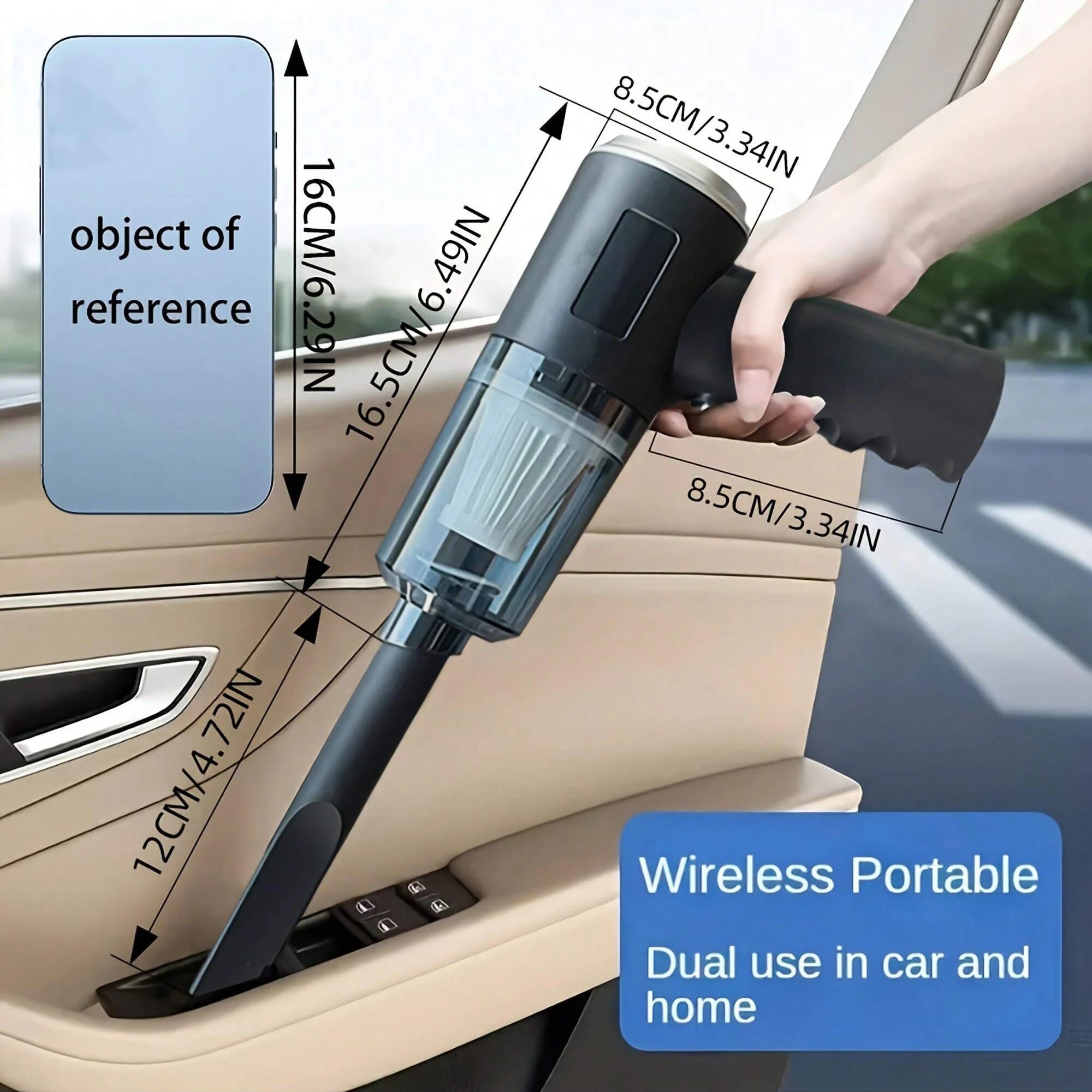 3-in-1 Kombi-Staubsauger mit integrierter Saug- und Blasfunktion USB-Ladefunktion Kleiner Auto- und Haushaltsstaubsauger