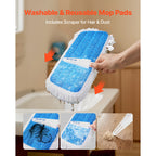SucceBuy Sprühwischer mit 3 waschbaren Tüchern, nachfüllbarer 27oz Wassertank für die Trocken- und Nassreinigung von Fliesen-/Vinyl-/Holzböden im Haushalt