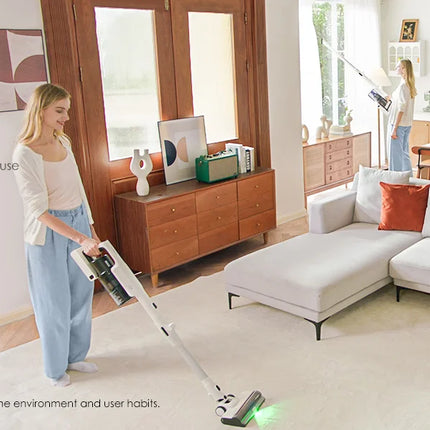 Tineco PURE ONE A50S Aspirapolvere Senza Fili, 185W di Potenza di Aspirazione, 70 Minuti di Autonomia, Serbatoio Polvere da 1L, Spazzola 3DSense, Gestisce Facilmente Sporco di Grandi Dimensioni