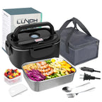 2-in-1 Auto Casa 12V 24V 110V 220V Elektrische Lunchbox Tragbare Picknick Schule Lebensmittelheizung Wärmer Behälter Set aus Edelstahl