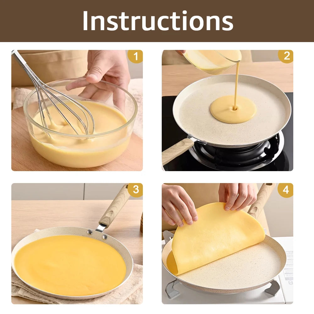 Padelle per pancake Padella antiaderente Pentole Utensili da cucina Friggere Cottura Fornello a induzione Fornello da forno Attrezzi da campeggio
